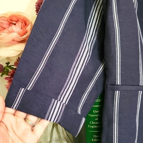 Linen Blend The Lane Bryant Blazer Size 18 Summer Office Collegiate lagenlook - Picture 3 of 15